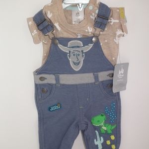 Disney Toy Story Dungaree Set for Baby Size 0-3M